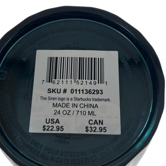 Breathtaking Starbucks Ocean Kaleidoscope Venti 24 oz. Cold Cup w/Original Tag - Picture 6 of 6